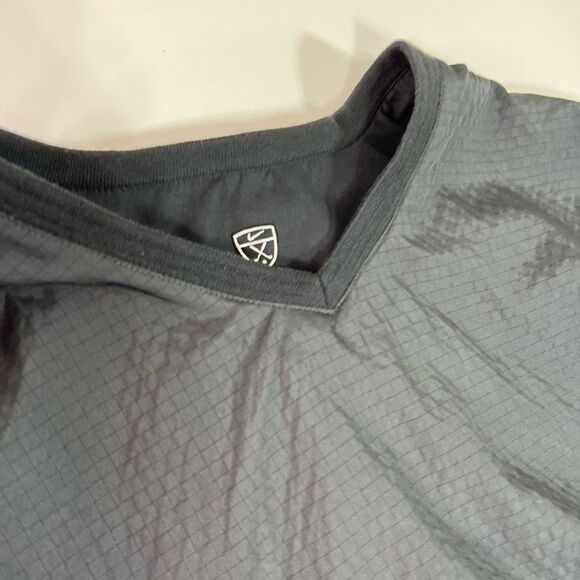 Nike Golf Windbreaker Men's XL Black Graph Pattern Elastic Cuffs Hem Zip Pockets - Picture 3 of 16